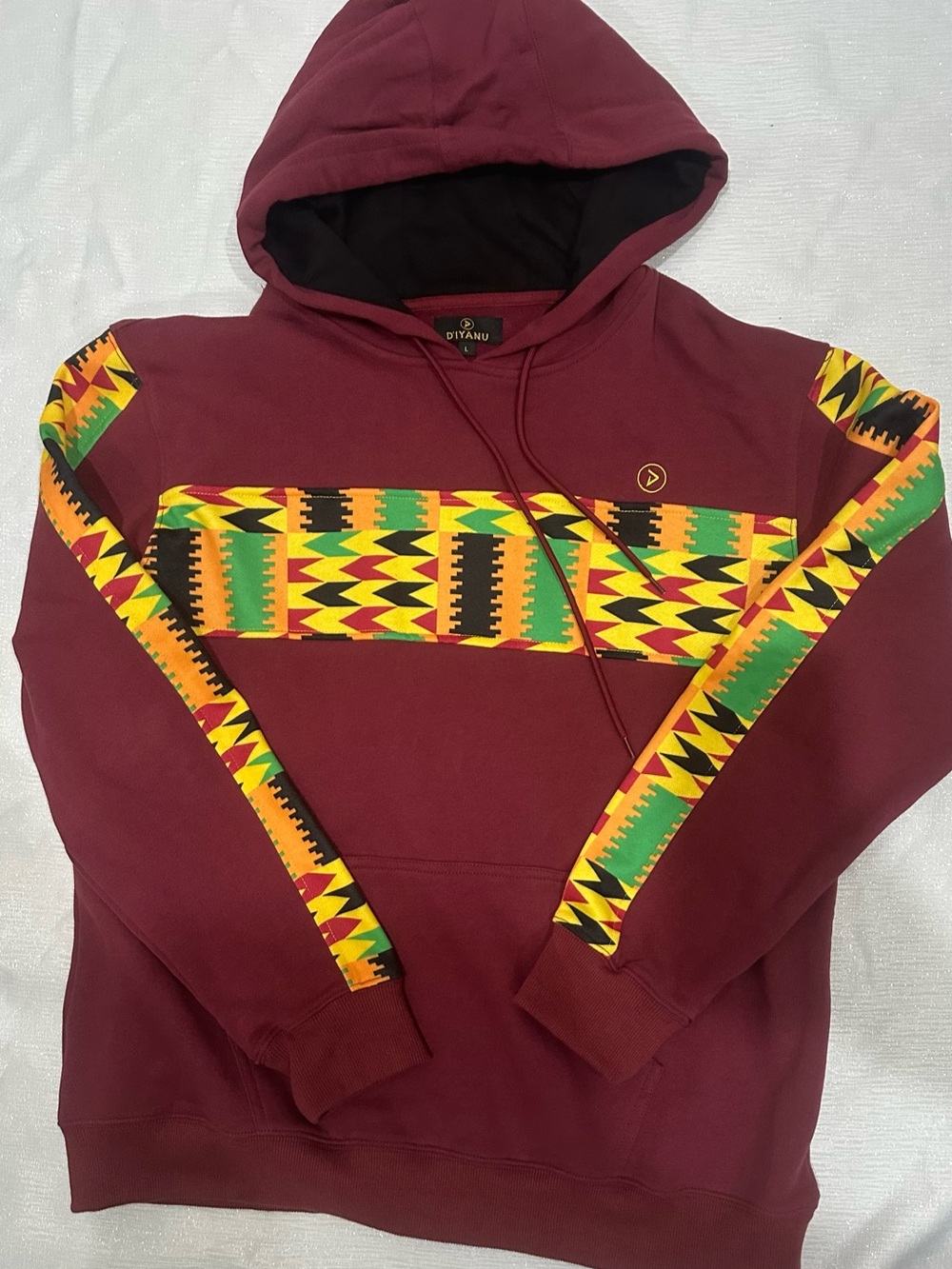 DIYANU Hoodie with Kente-Inspired Accent